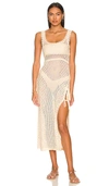 Camila Coelho Athena Crochet Dress In Ivory