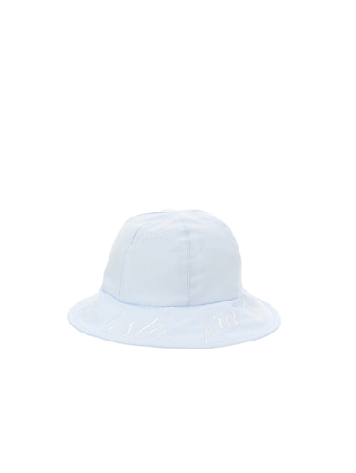 Monnalisa Babies'   Cloud Print Poplin Hat In Cloud + Cream