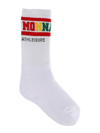 Monnalisa Sponge Socks With Logo In White