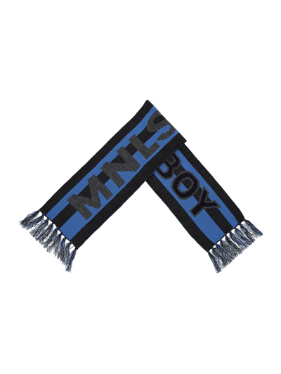 Monnalisa Kids'   Boy's Wool Paris Scarf In Bluestone