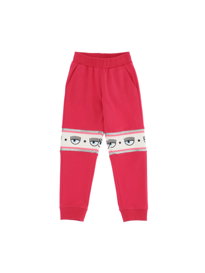 Chiara Ferragni Logomania Joggers In Fuchsia