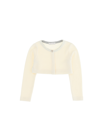 MONNALISA MONNALISA  COTTON ANGORA CARDIGAN WITH CHARM