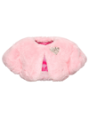 Monnalisa Plush Shrug In Ballerina Pink