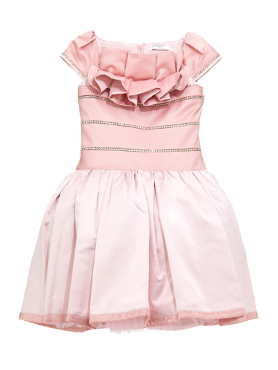 Monnalisa Kids'   Petite Gold Dress In Light Onion + Gold