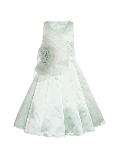 Monnalisa Kids'   Duchesse Rose Dress In Aquamarine
