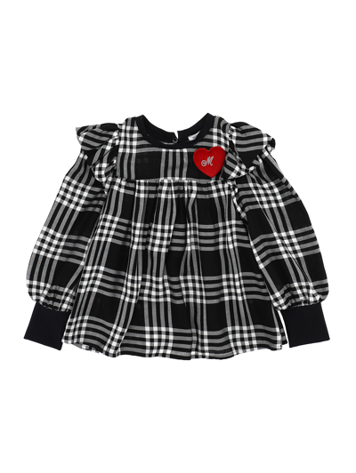 Monnalisa Babies'   Tartan Blouse In Black + Cream