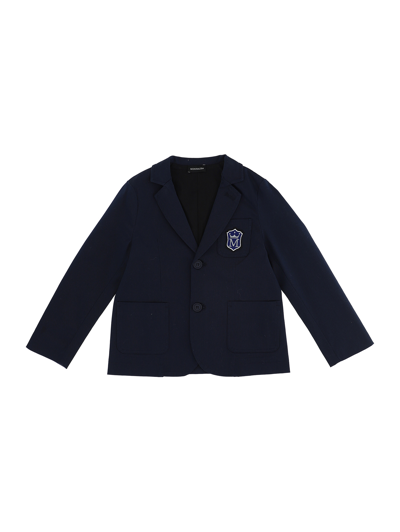 Monnalisa Kids'   Gabardine School Jacket In Dark Blue