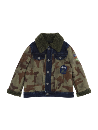 Monnalisa Kids'   Camoflauge Plush Jacket In Camouflage