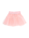 Monnalisa Logo Embroidered Tutu Skirt In Red