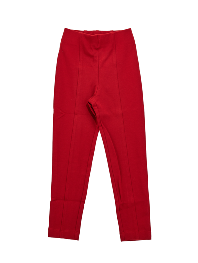 Monnalisa Milano Stitch Trousers In Ruby Red