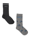 Monnalisa Set Of Boy's Cotton Socks In Grey
