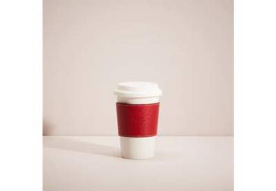 Coach Remade Cup Sleeve In Red