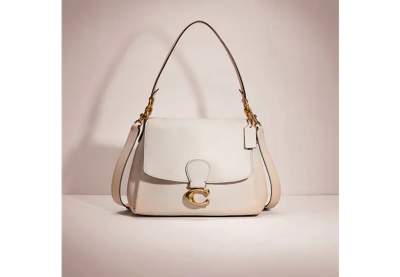 Coach Restored May Shoulder Bag In Brass/chalk