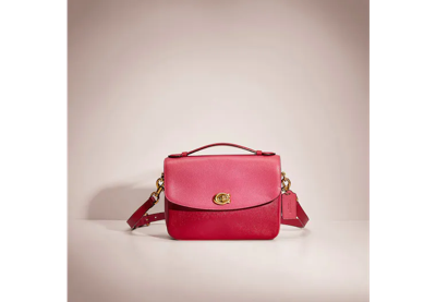Coach Restored Cassie Crossbody In Colorblock In Brass/bright Cherry Multi
