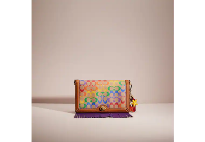 Coach Upcrafted Riley In Signature Canvas In Brass/tan Penny Multi