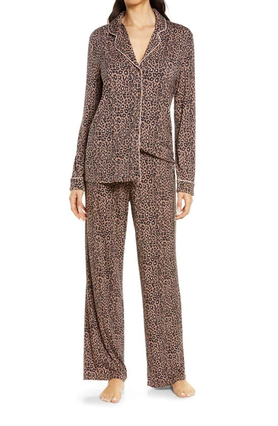 Nordstrom Moonlight Eco Pyjamas In Brown Brownie Animal Prints