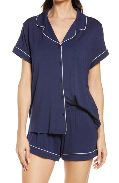 Nordstrom Moonlight Eco Short Pajamas In Navy Peacoat