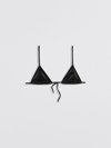 Filippa K Triangle Bikini Top In Black Velvet