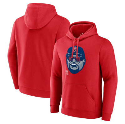 Fanatics Branded David Ortiz Red Boston Red Sox Big Papi Portrait Fitted Pullover Hoodie