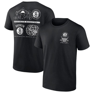 Fanatics Branded Black Brooklyn Nets Court Street Collective T-shirt