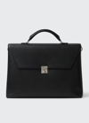 VALEXTRA MEN'S AVIETTA PEBBLE LEATHER BRIEFCASE