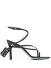 Off-white High Allen 100mm Sandals In Schwarz
