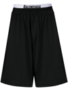 Balenciaga Technical-mesh Jersey Swim Shorts In Black