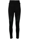 PHILIPP PLEIN HIGH-RISE EMBELLISHED LEGGINGS