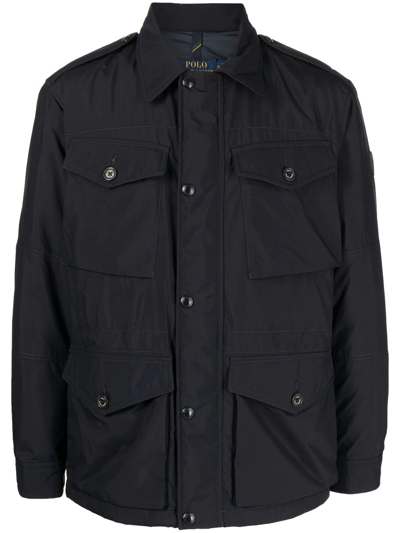 Polo Ralph Lauren Multi-pocket Shirt Jacket In Collection Navy