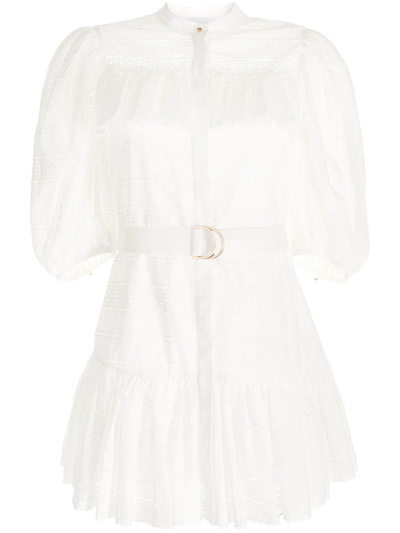 Acler Lace-panel Dress In White