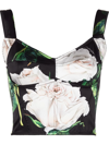 Dolce & Gabbana Floral-print Silk Vest Top In Black