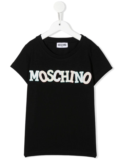 Moschino Logo-print Short-sleeved T-shirt In Black