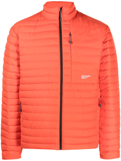 Norse Projects High-neck Padded Jacket In Orange