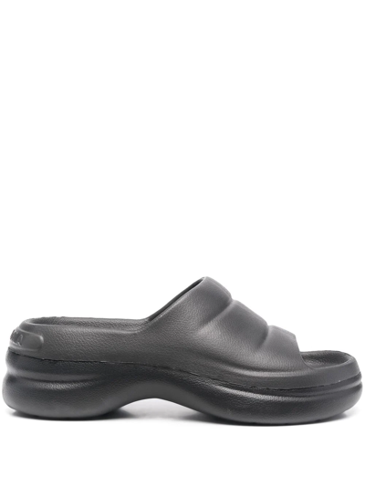 Bimba Y Lola Open Toe Low-heel Slides In Black