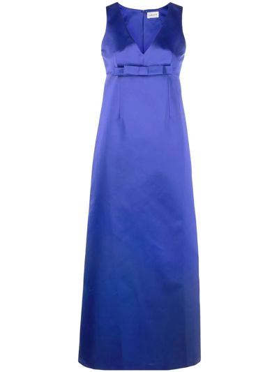 P.a.r.o.s.h. Sleeveless V-neck Maxi Dress In Blau