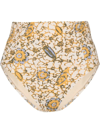 Ulla Johnson Zahara Citrus-print Bikini Bottoms In Nude