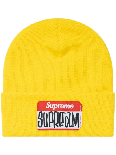 Supreme Gonz Nametag Beanie In Gelb