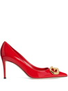 Giuseppe Zanotti Diorite Zali Leather Pumps In Rot