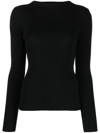 ANINE BING LONG-SLEEVE RIB-KNIT TOP