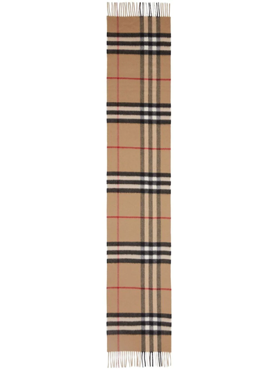 Burberry Giant Check Fringed Cashmere Scarf In Default Title