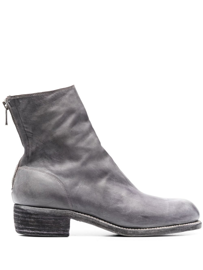 Guidi Leather Ankle Boots In Grau