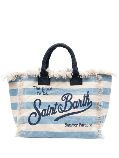Mc2 Saint Barth Logo Top-handle Tote Bag In Blue