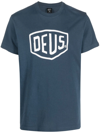 Deus Ex Machina Logo-print Cotton T-shirt In Blue