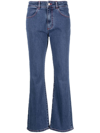 SEE BY CHLOÉ LOGO-PATCH FLARED JEANS