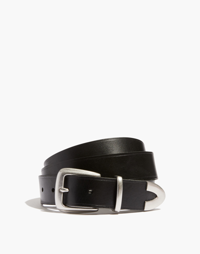 Mw Leather Western Belt In True Black