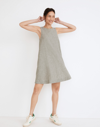 Madewell Linen-cotton Tank Mini Dress In Distant Grove