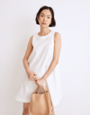 Madewell Linen-cotton Tank Mini Dress In Lighthouse