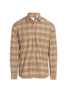 Burberry Simpson Archive Plaid Long-sleeve Shirt In Archive Beige