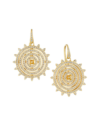 Syna Women's Cosmic 18k Yellow Gold & Diamond Sun Drop Earrings