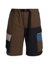 Ambush Colorblock Cargo Bermuda Shorts In Black Multi